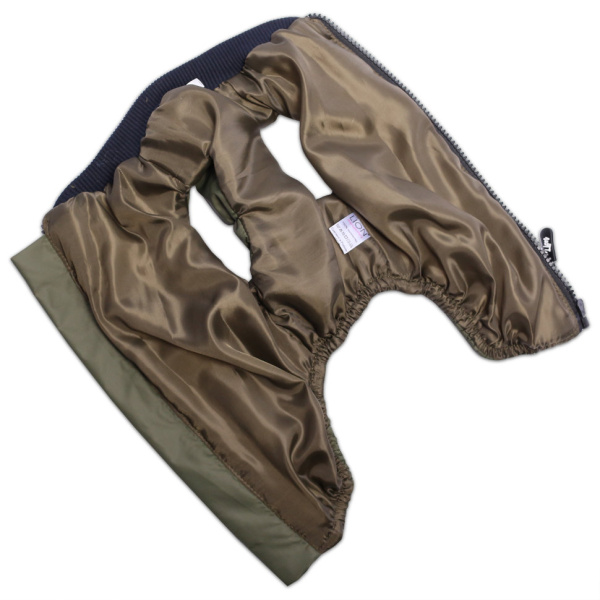 Жилетка для животных, хаки на гладкой подкладке LMK-519 (Размер L, Длина спинки 33-35, грудь 42-51, шея 24-29)